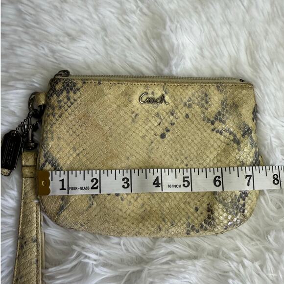 COACH Kristin Embossed Python Wristlet - Picture 8 of 9